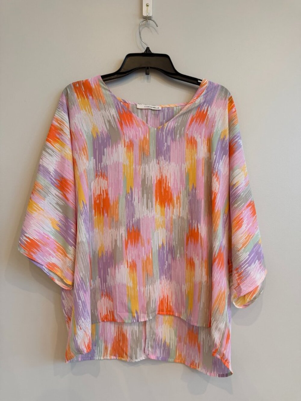 Caramela Abstract Print Layered Blouse
